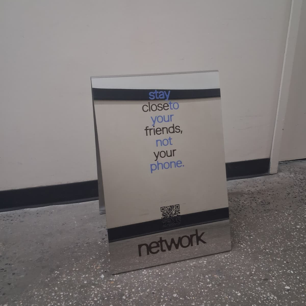 Mirrored Stainless Steel A-Frame Sidewalk Sign - Network Messenger