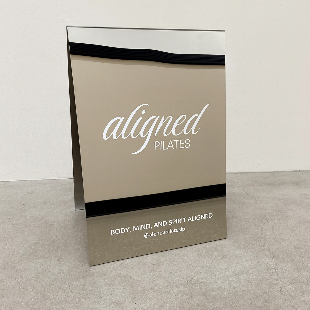 Aligned Pilates - Pasadena, CA. Sidewalk Signs