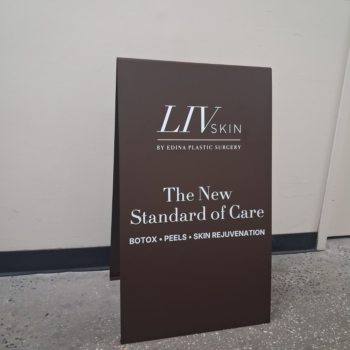LivSkin Med Spa - Minnesota, Sidewalk Sign