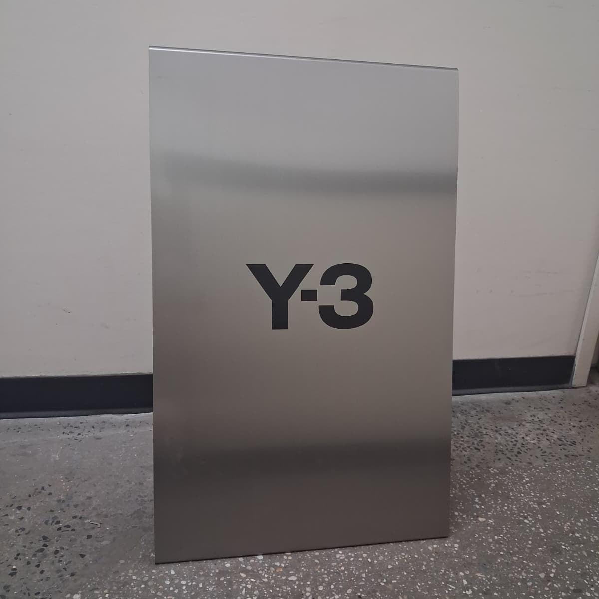 Brushed Stainless Steel A-Frame Sidewalk Sign - Y-3