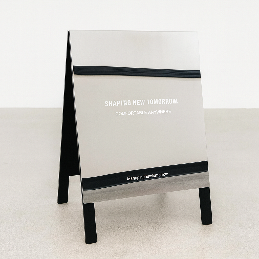 Mirrored A-Frame Sandwich Board Sign