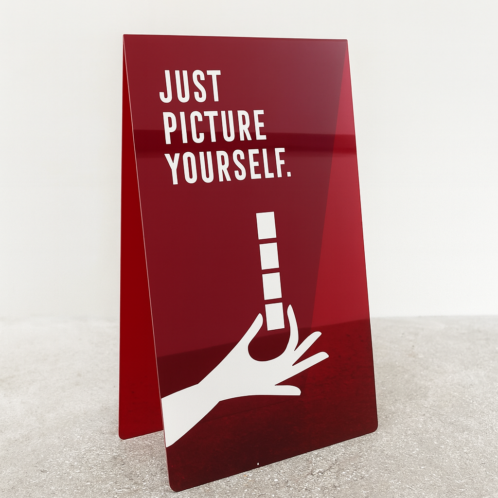 Transparent Acrylic A-Frame Sidewalk Sign