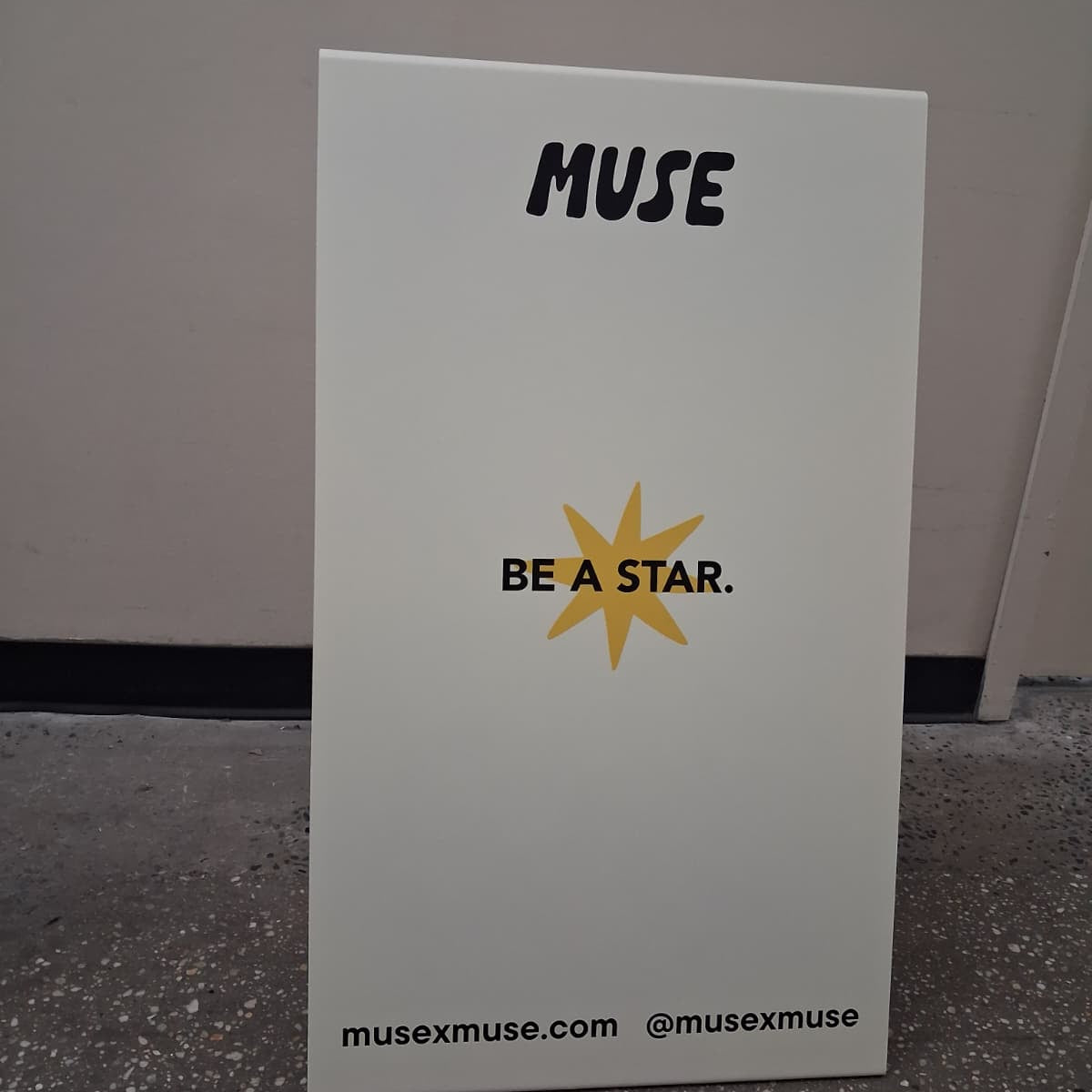 Cream Stainless Steel A-Frame Sidewalk Sign- MUSE x MUSE