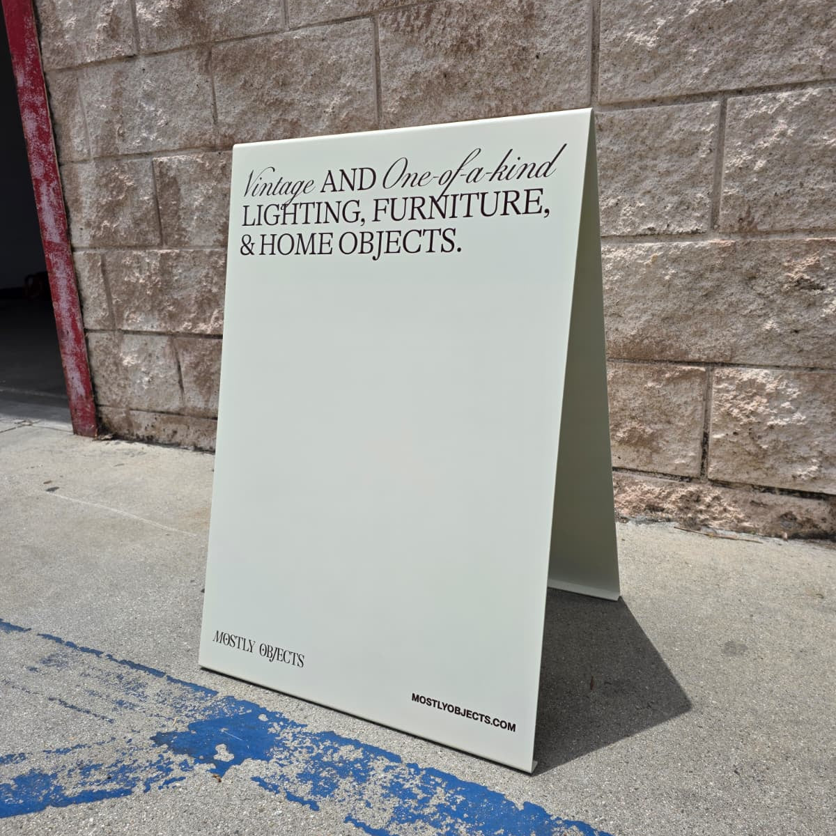 Mostly Objects - New York, Sidewalk Sign