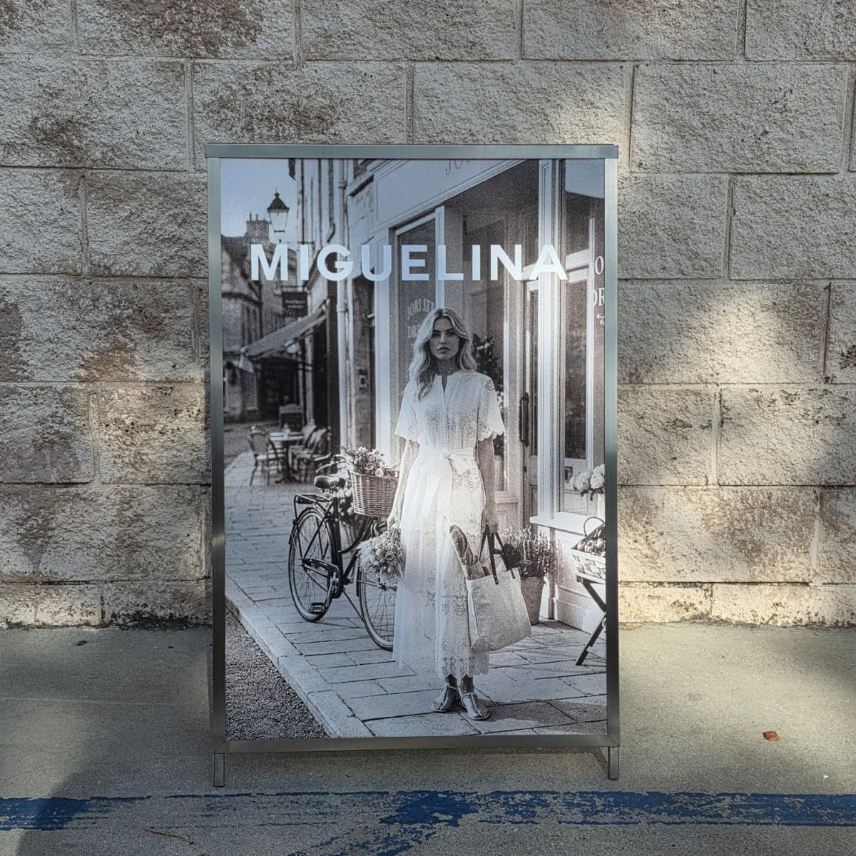 Custom Insert A-Frame Sandwich Board Sign - Miguelina