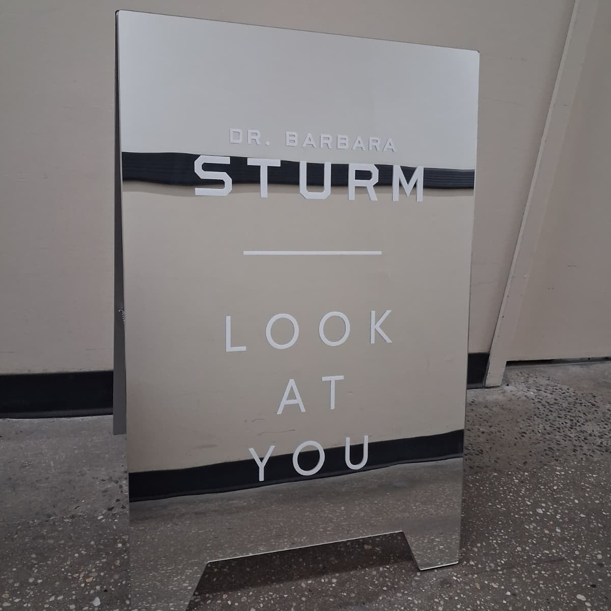 Dr. Barbara Sturm Mirrored Acrylic Sign