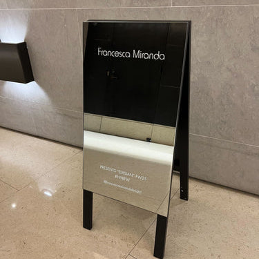 Francesca Miranda Bridal Mirrored A-Frame Sign