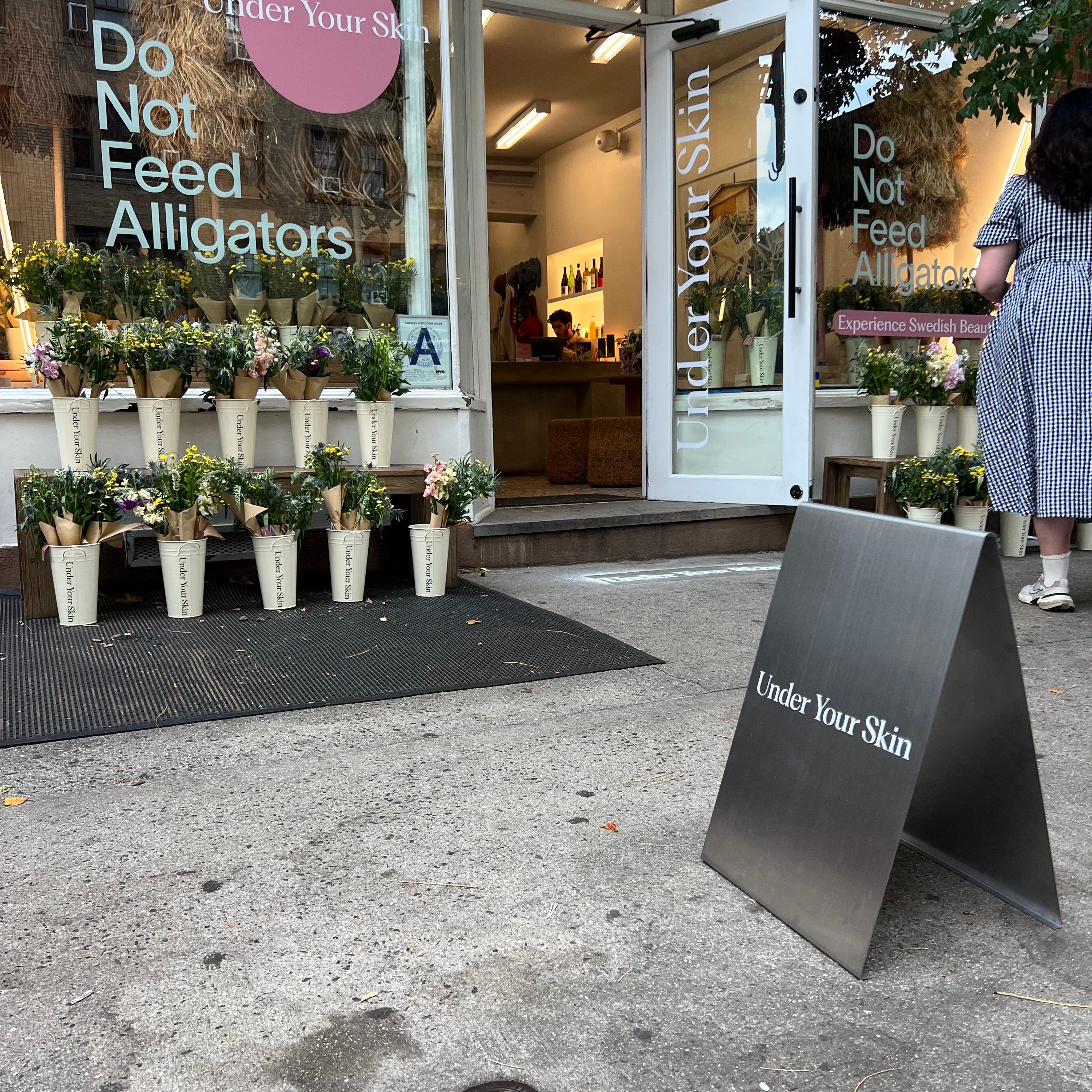 Sidewalk Sign Stainless Steel Under Your Skin