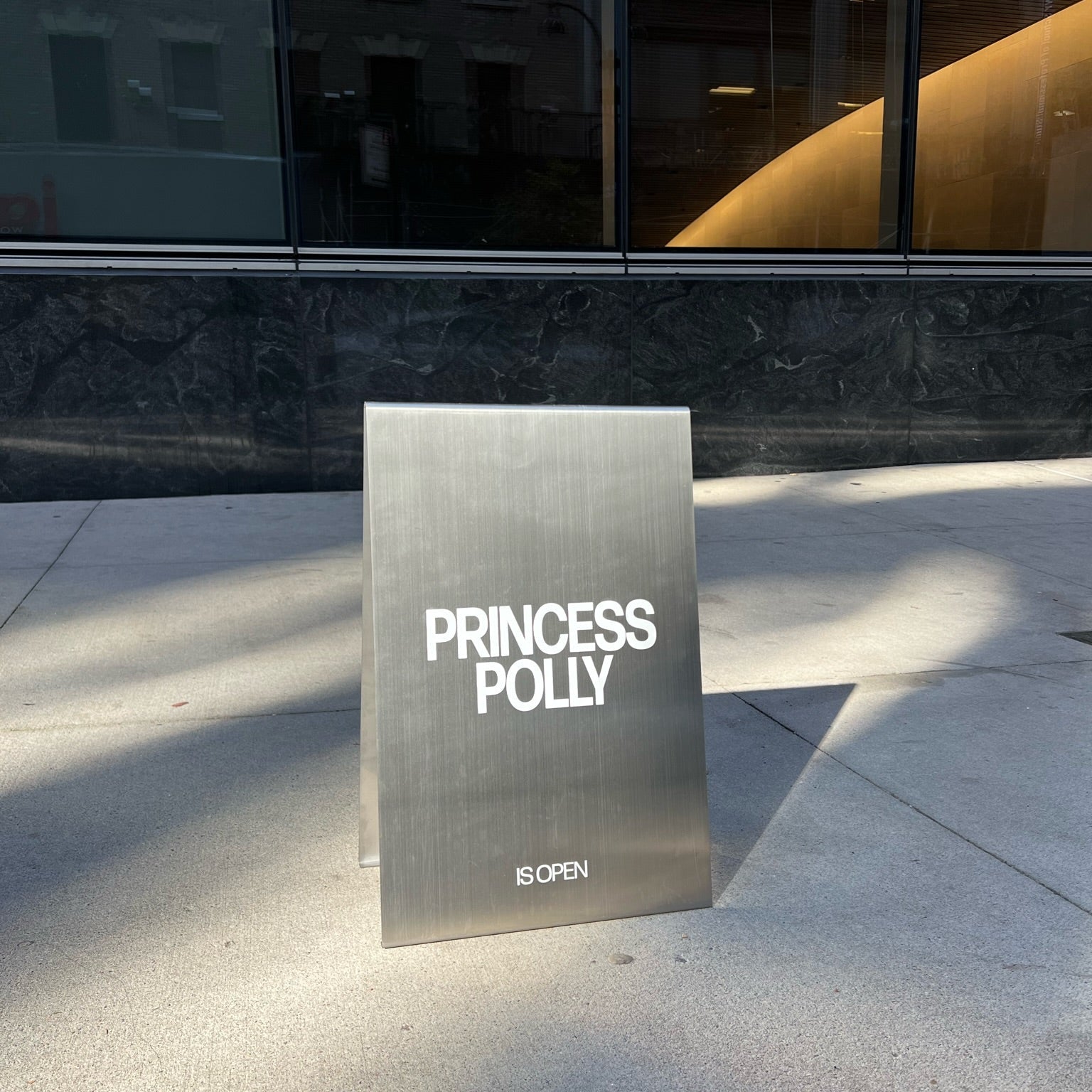 Princess Polly - Stainless Steel Sidewalk Sign