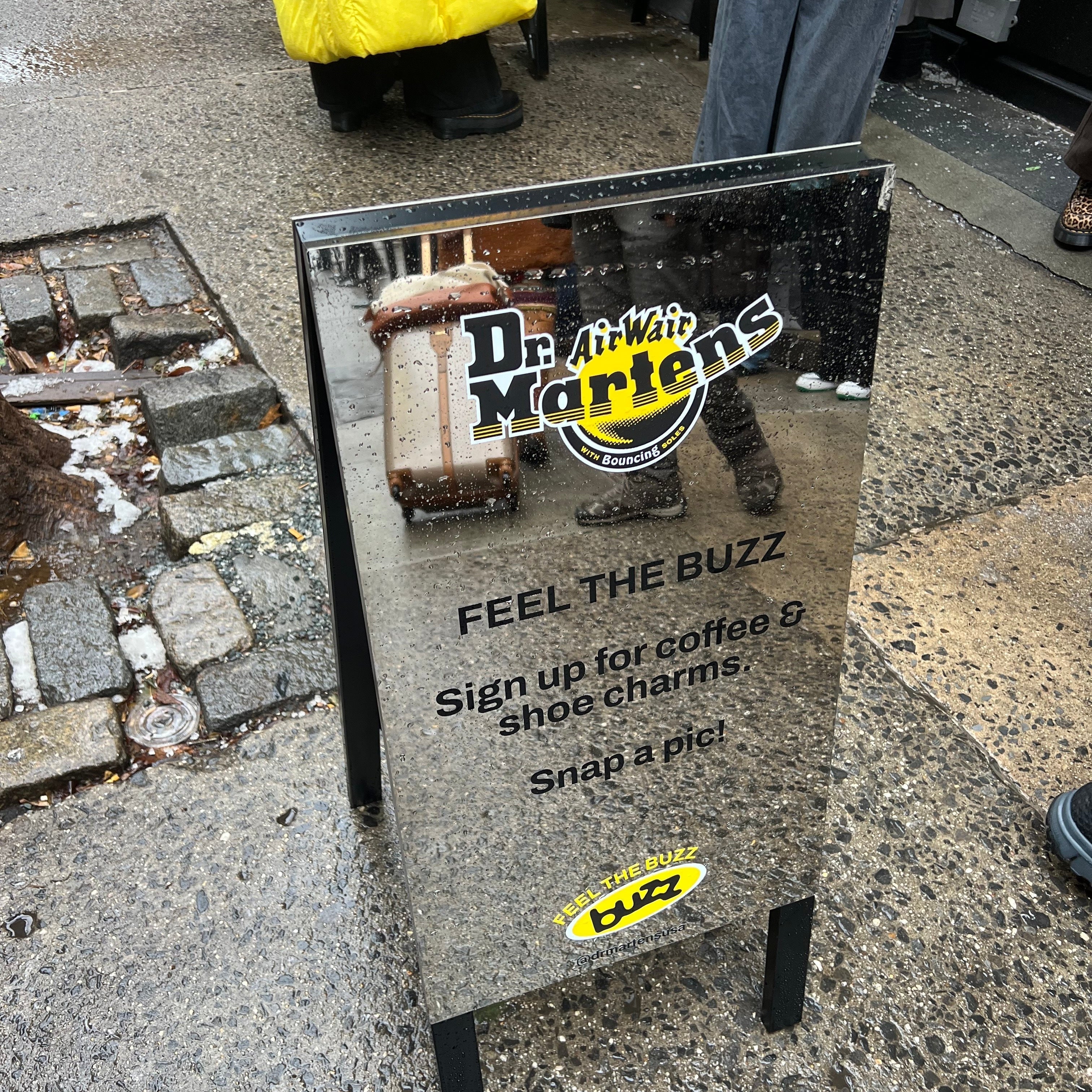 Dr Martens Mirror Sidewalk Sign Sandwich Board