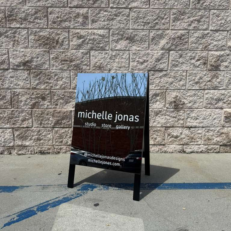 Mirrored A-Frame Sandwich Board Sign