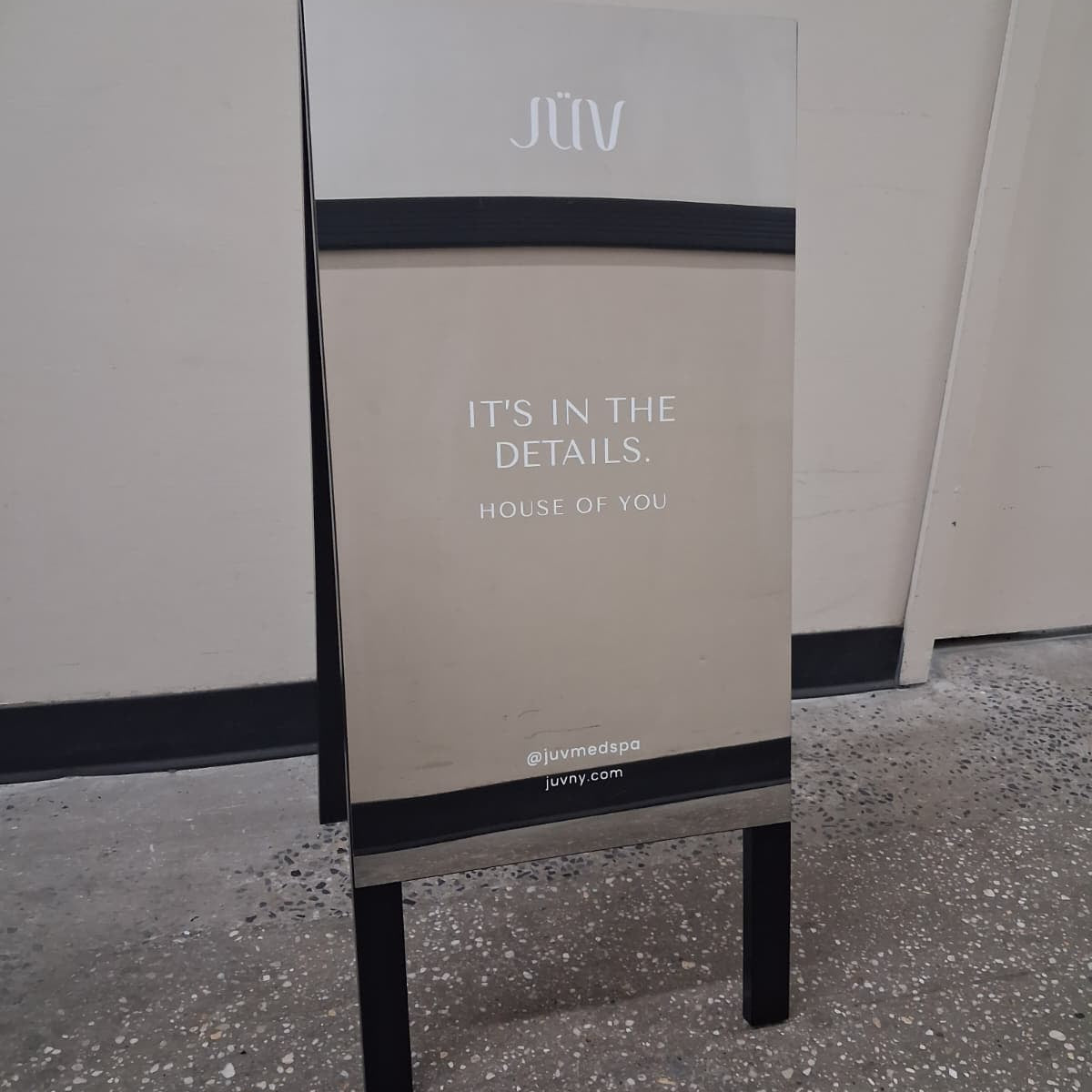 Mirrored A-Frame Sandwich Board Sign