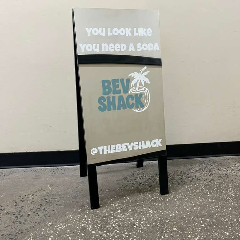 Mirrored A-Frame Sandwich Board Sign