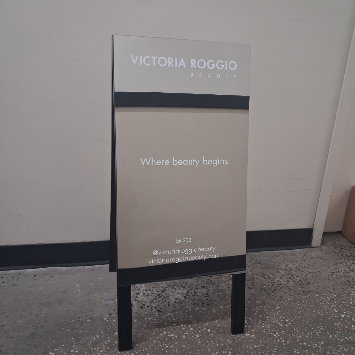 Mirrored A-Frame Sandwich Board Sign