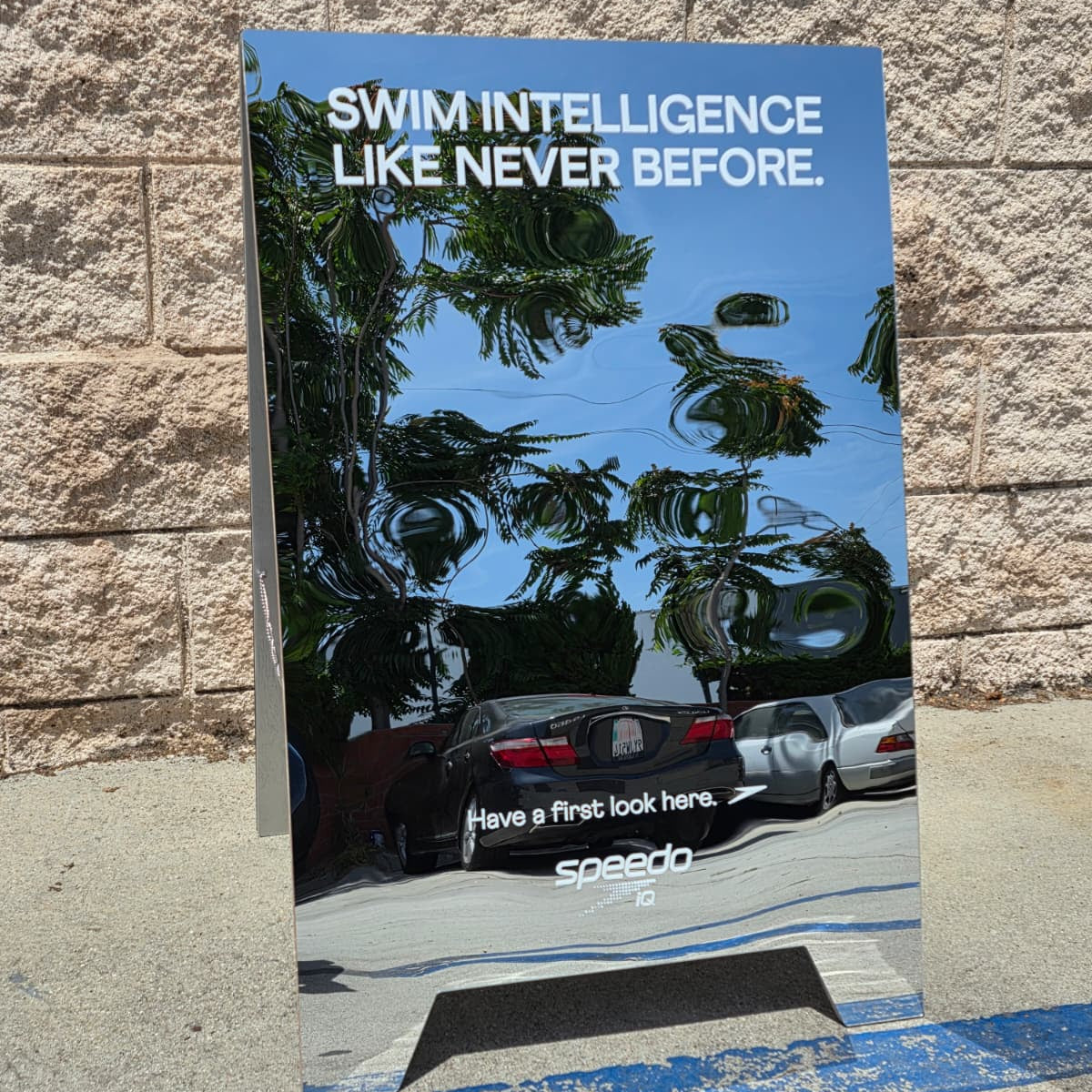 Mirrored Acrylic A-Frame Sandwich Board Sign