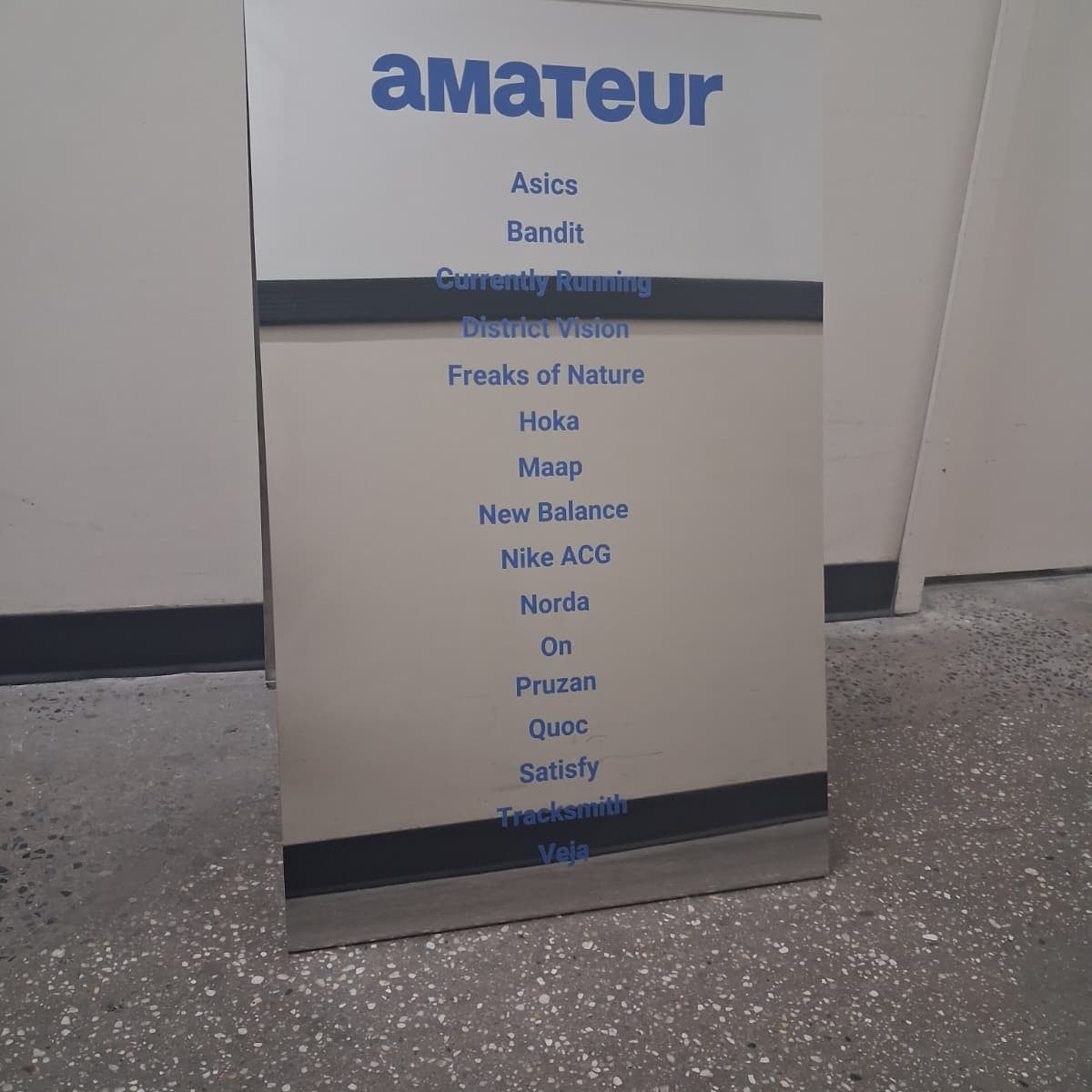 Mirrored Stainless Steel A-Frame Sidewalk Sign - Amateur