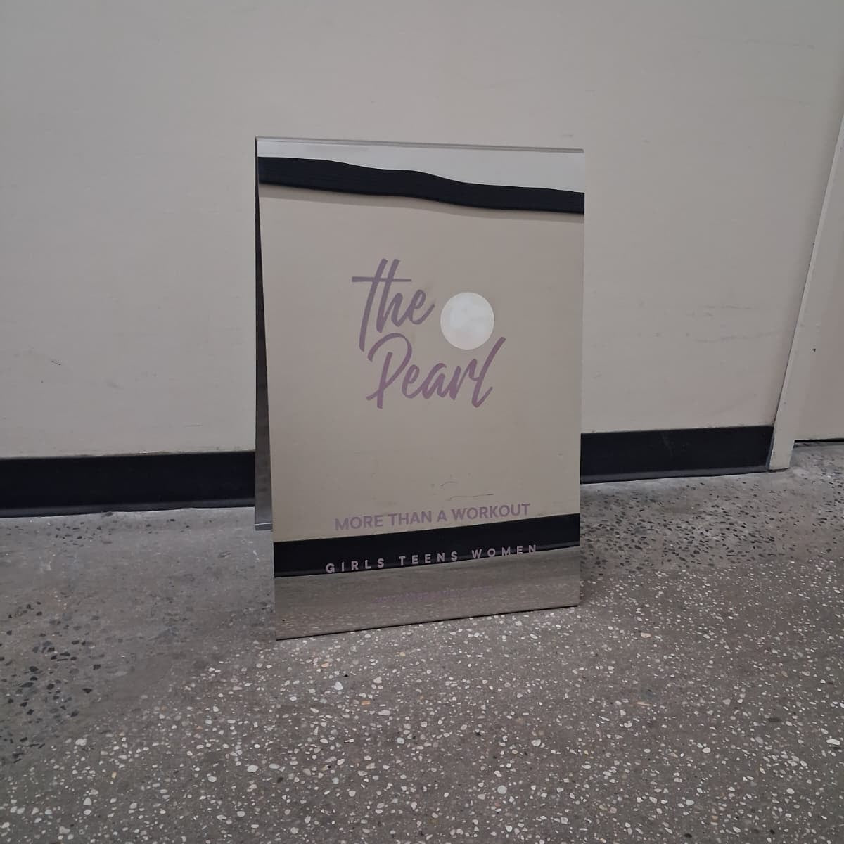 Mirrored Stainless Steel A-Frame Sidewalk Sign