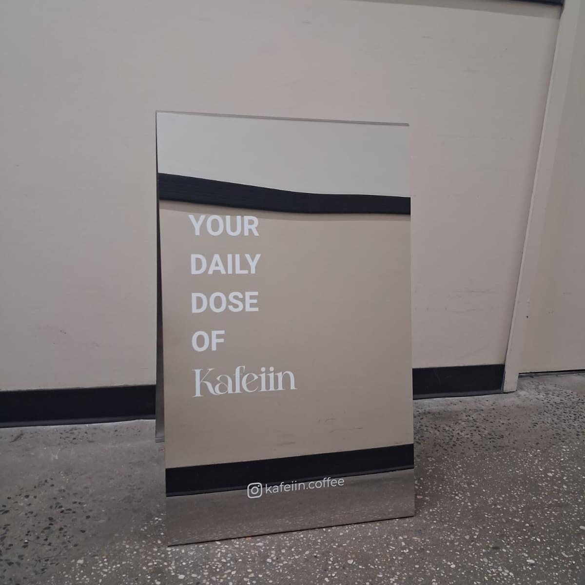 Mirrored Stainless Steel A-Frame Sidewalk Sign