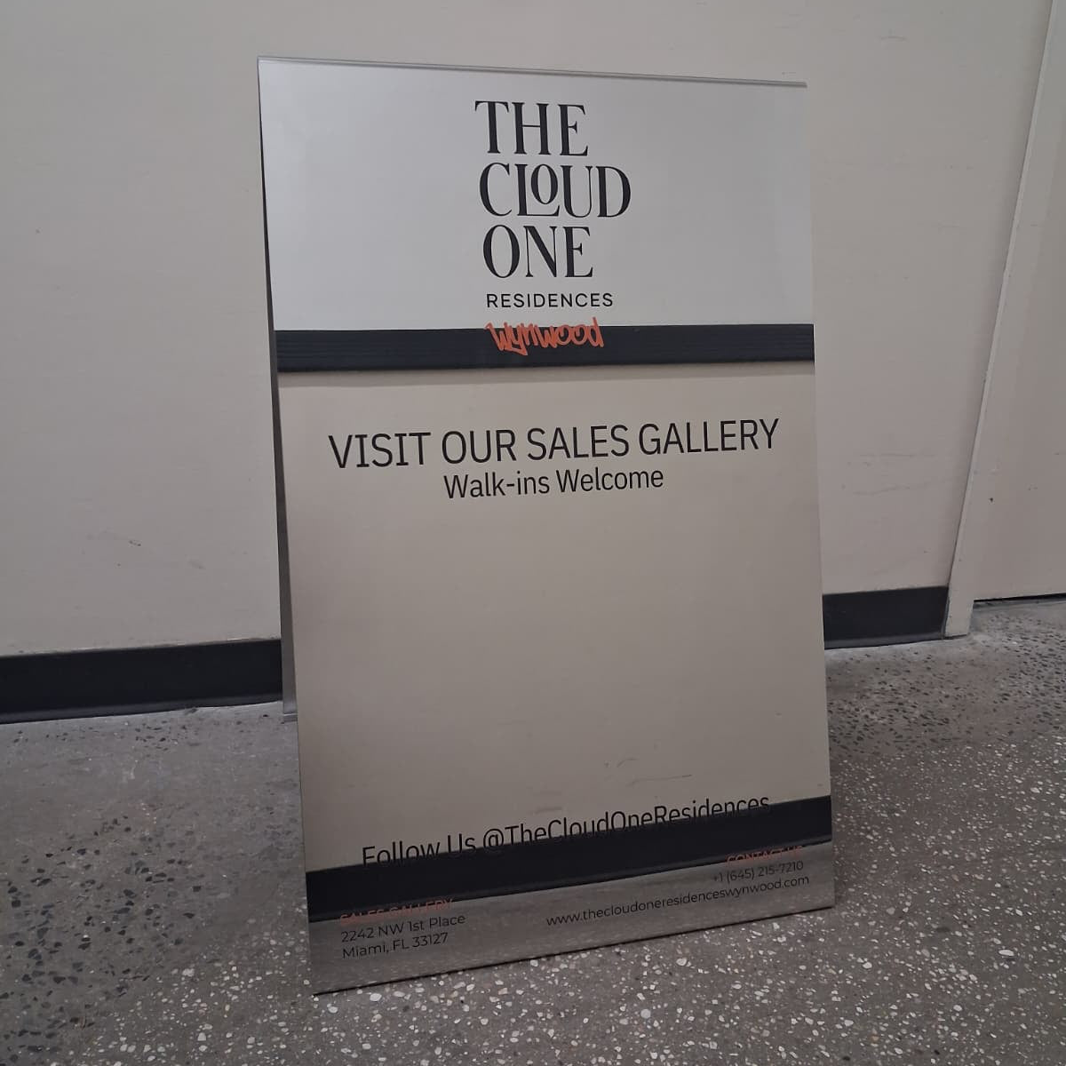 Mirrored Stainless Steel A-Frame Sidewalk Sign