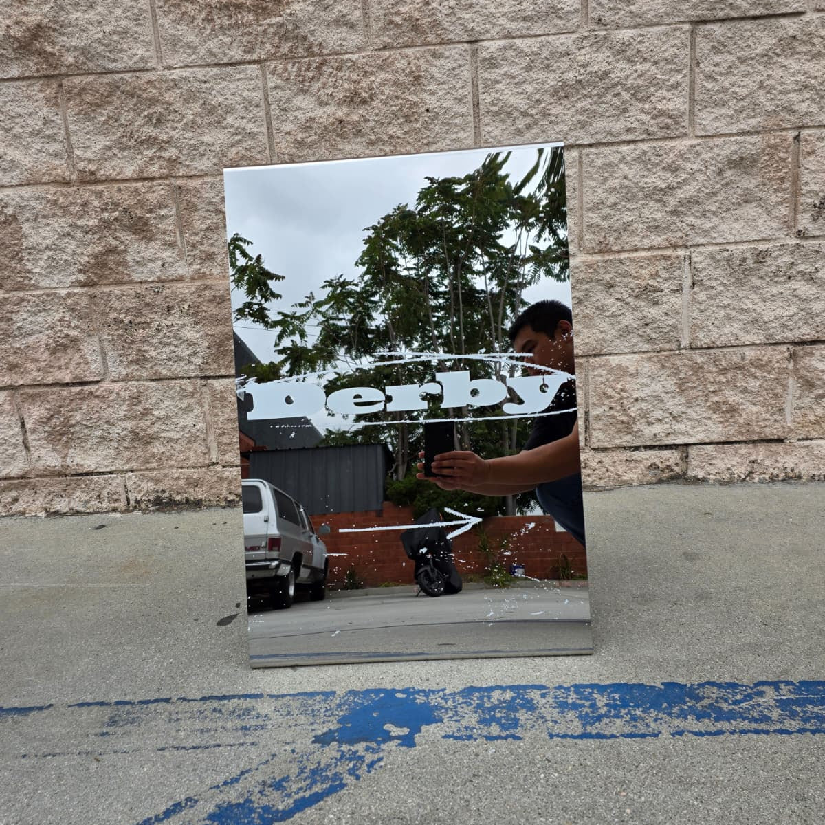 Mirrored Stainless Steel A-Frame Sidewalk Sign