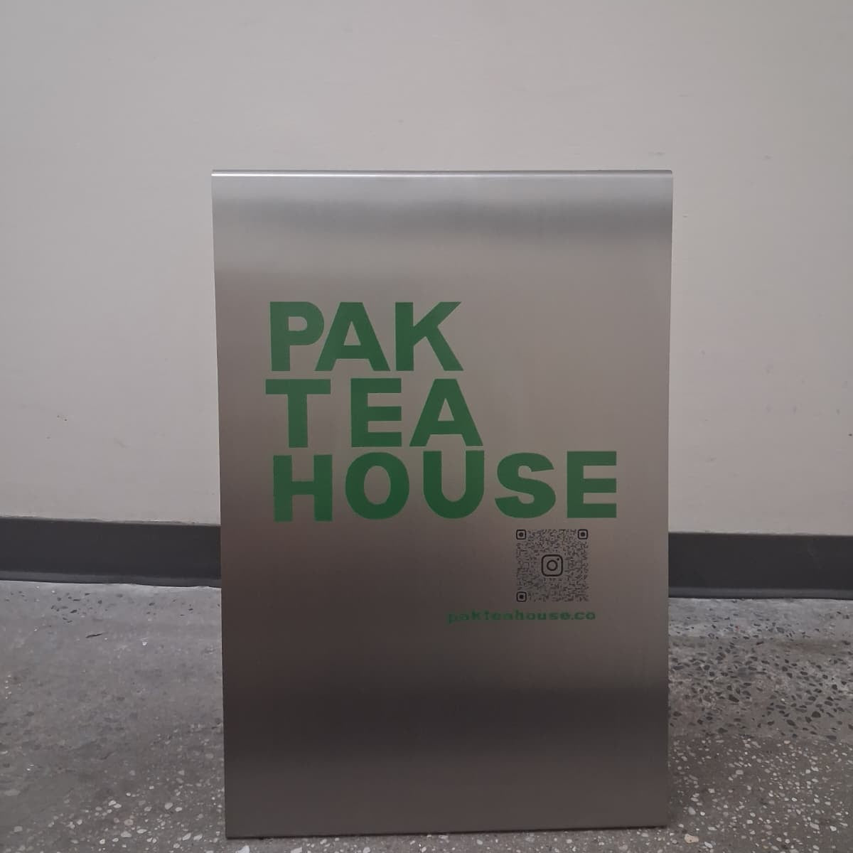 ak Tea House Brushed Stainless Steel A-Frame