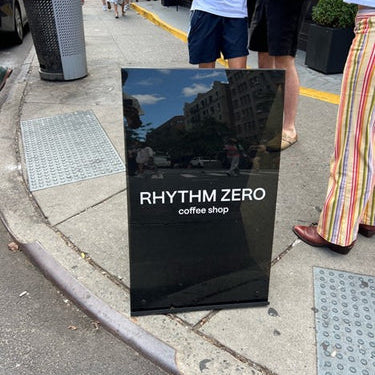 Acrylic Sidewalk Sign Rhythm Zero