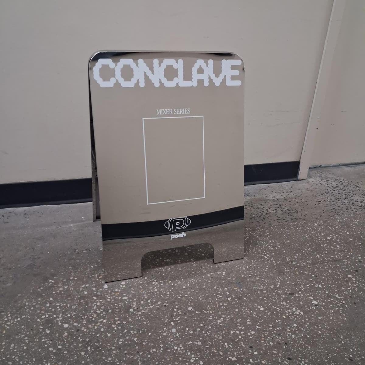 Rounded Mirror A-Frame Sandwich Board Sign