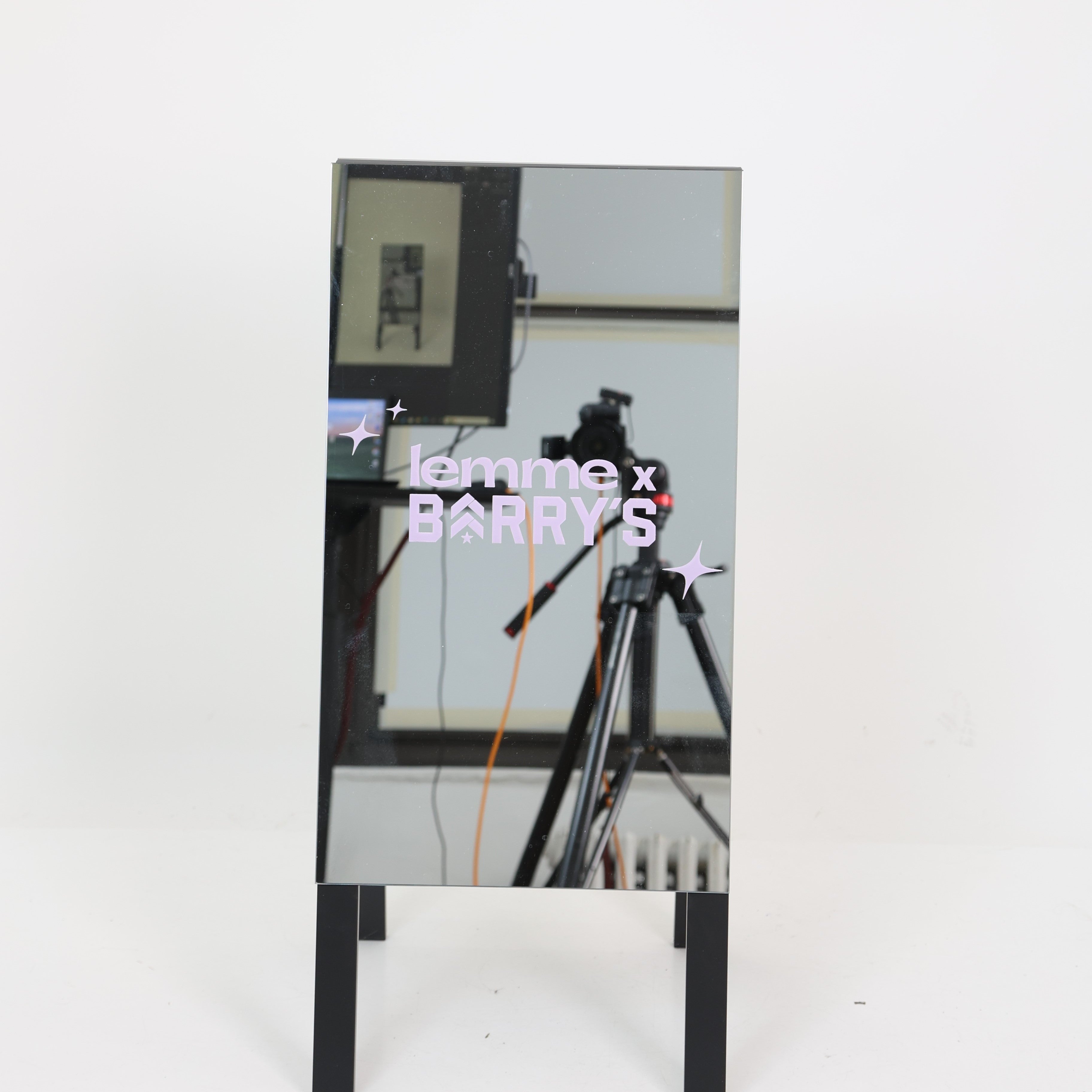 Lemme Barry's Mirrored Sidewalk Sign