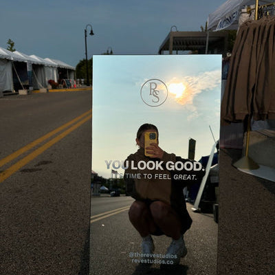 Reve Studios Mirrored Sandwich Sidewalk Sign