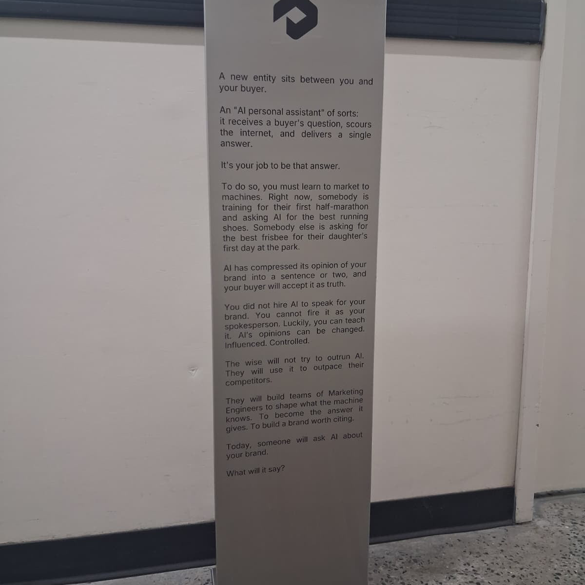 Stainless Steel Floor Sign Stand