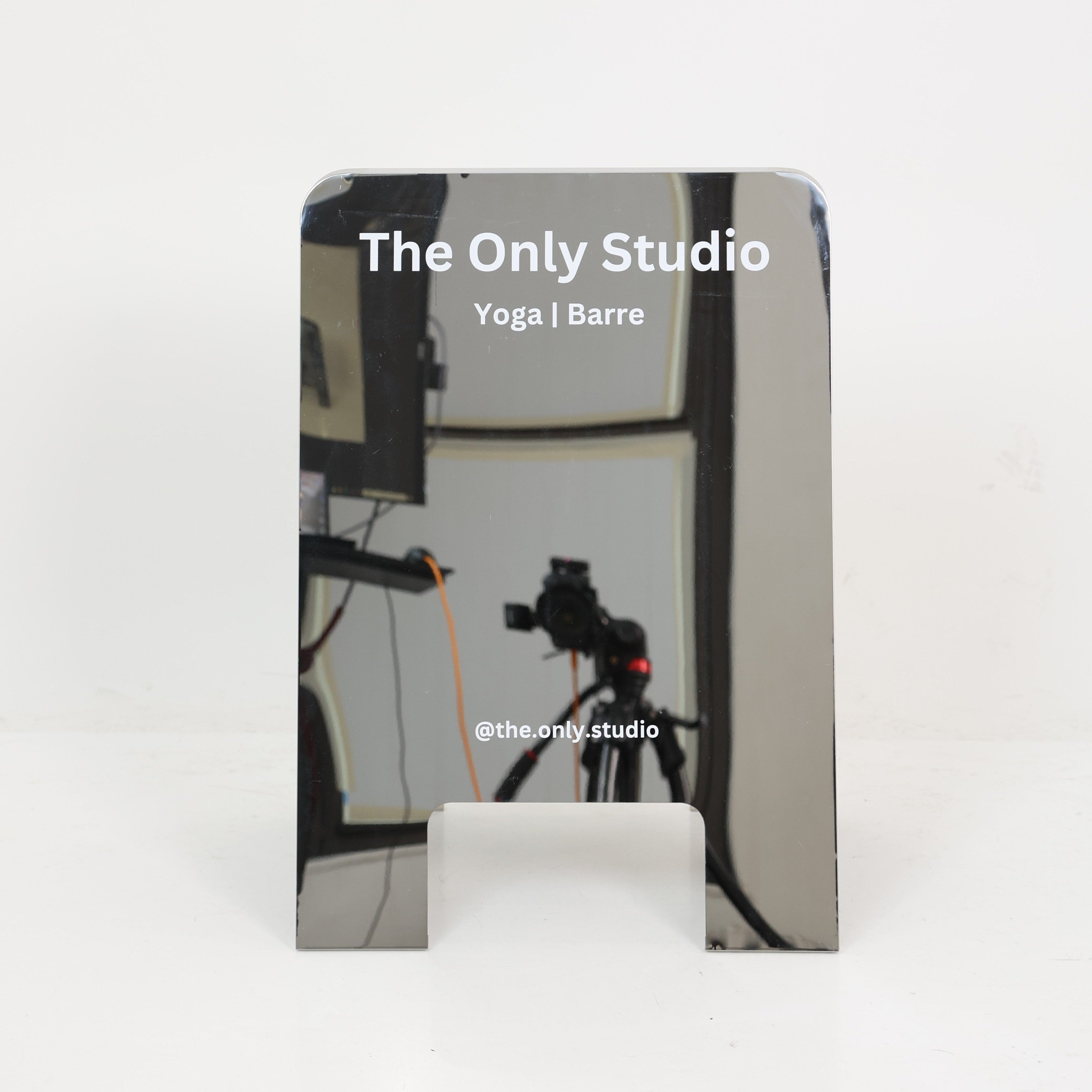 The Only Studio - Rounded Mirrored A-Frame Sign