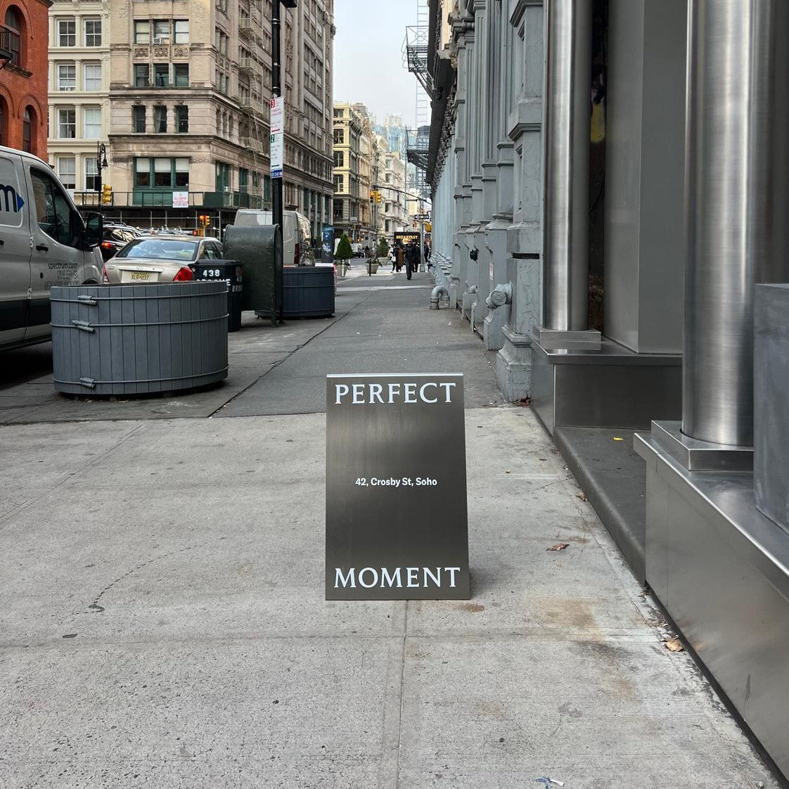 Perfect Moment - Stainless Steel A-Frame Sidewalk Sign