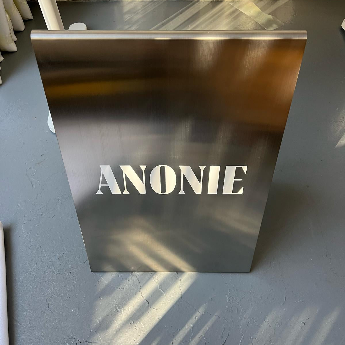 Anonie - Stainless Steel A-Frame Sidewalk Sign