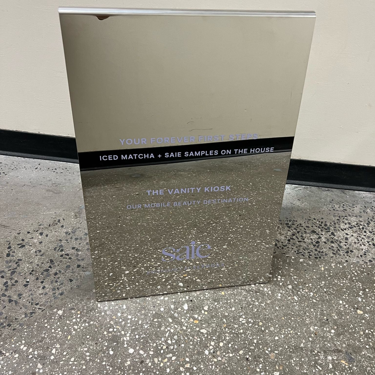 Saie - Mirrored Stainless Steel A-Frame Sidewalk Sign