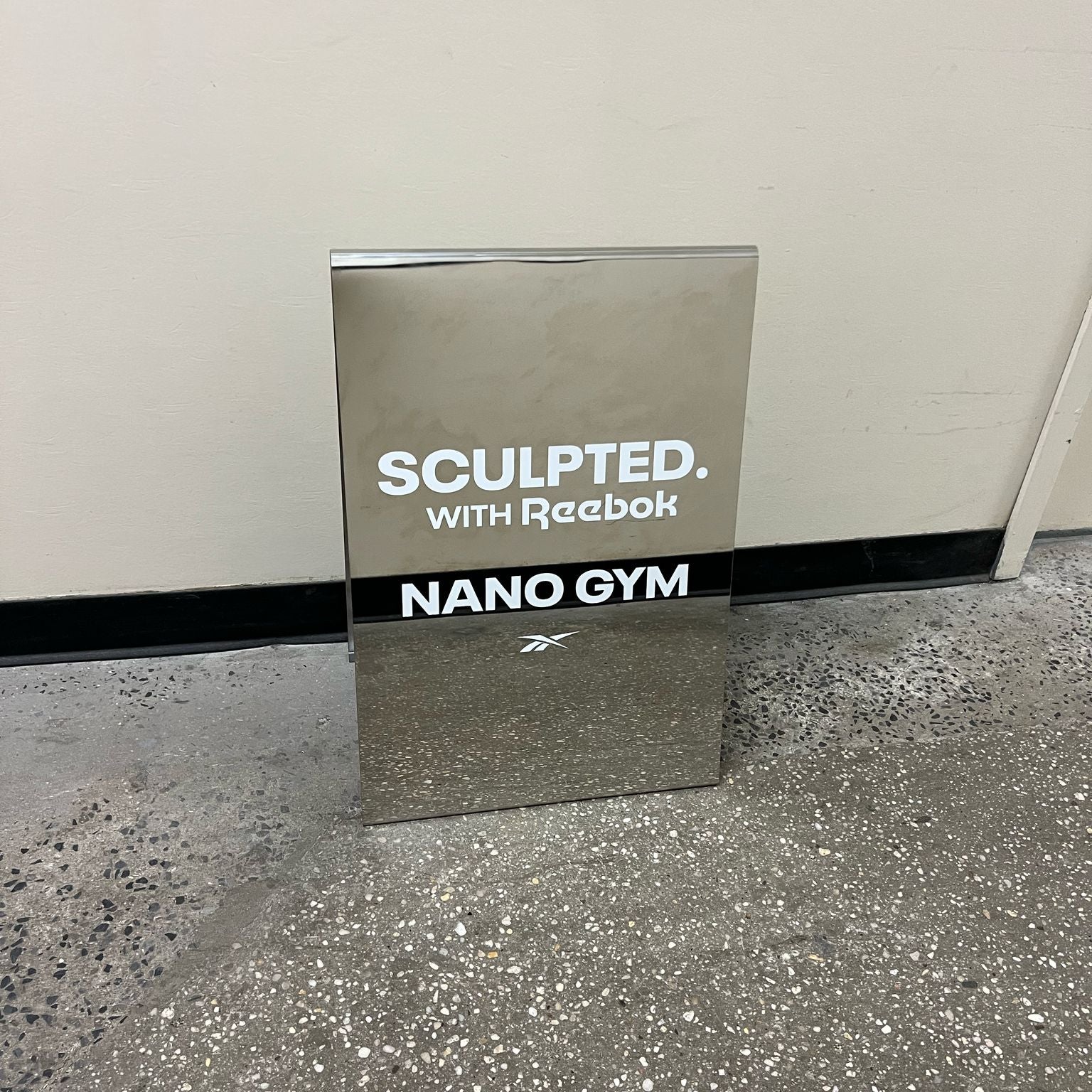 Reebok - Mirrored Stainless Steel A-Frame Sidewalk Sign
