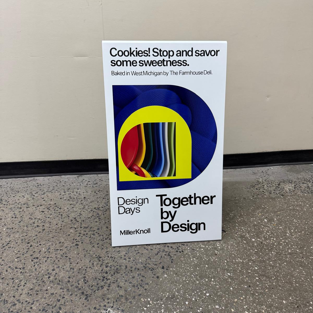 MillerKnoll - White Stainless Steel A-Frame Sidewalk Sign