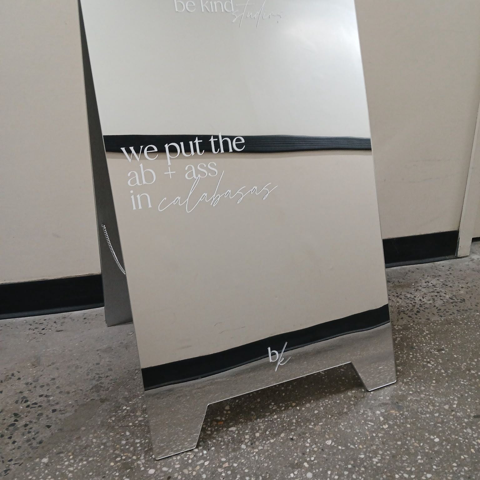 Mirrored Acrylic A-Frame Sandwich Board Sign