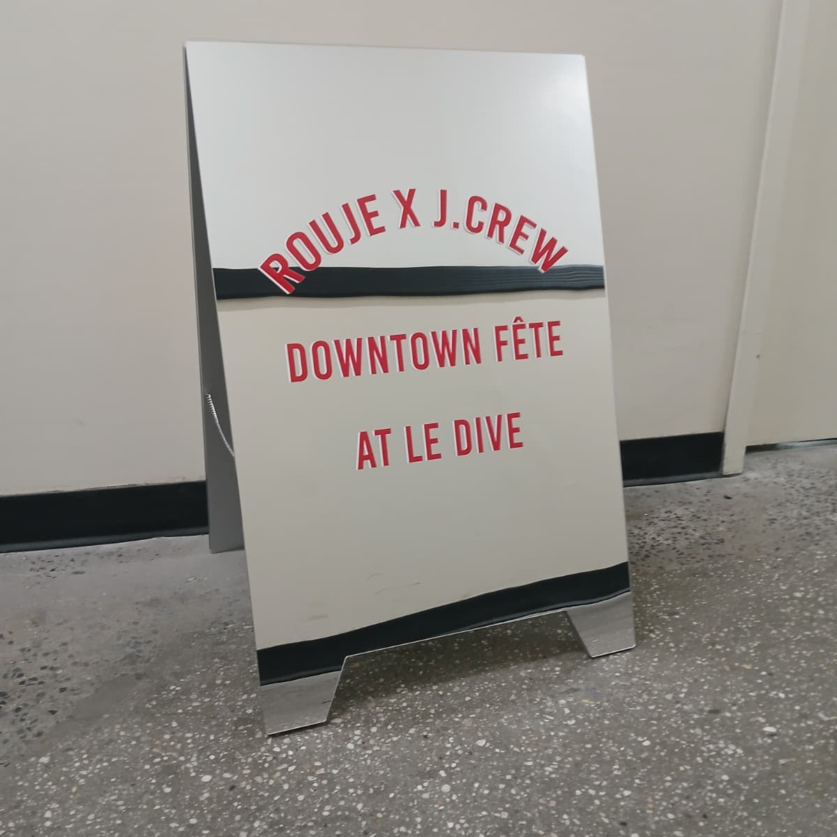 Rouje x J. Crew Sidewalk Sign Mirrored