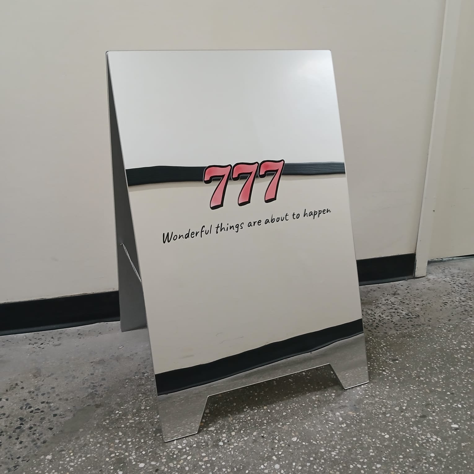 Mirrored Acrylic A-Frame Sandwich Board Sign