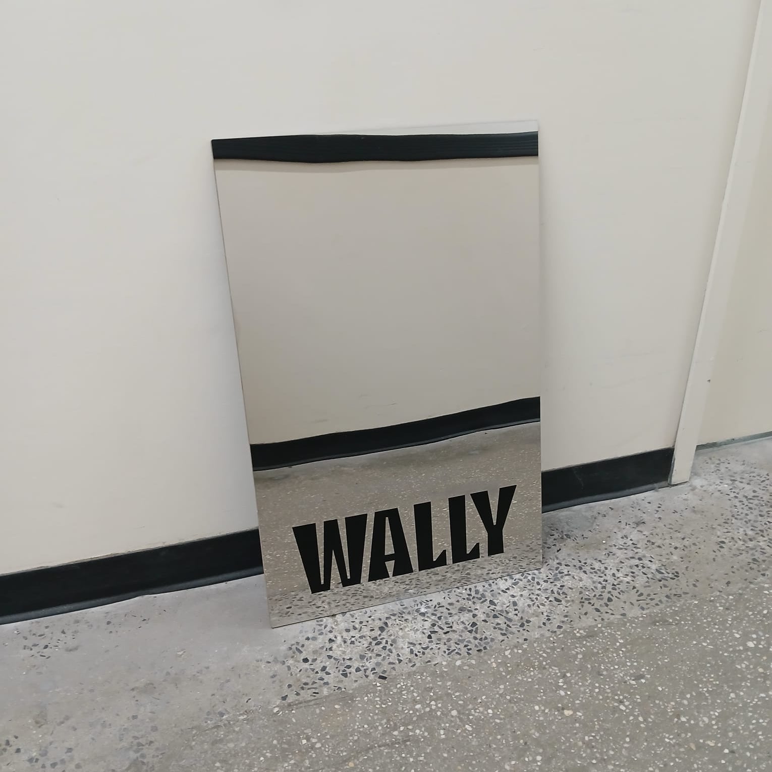 Stainless Steel Leaning Wall Panel Sign