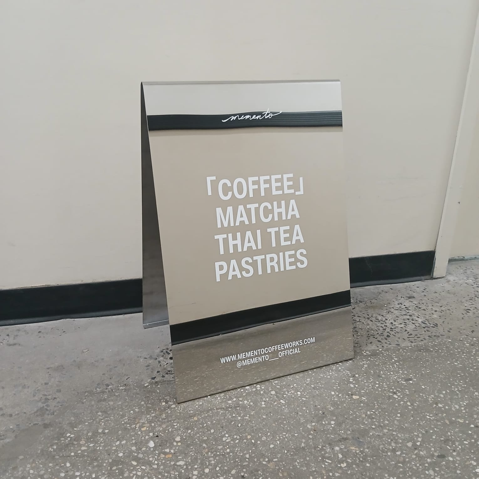 Mirrored Stainless Steel A-Frame Sidewalk Sign