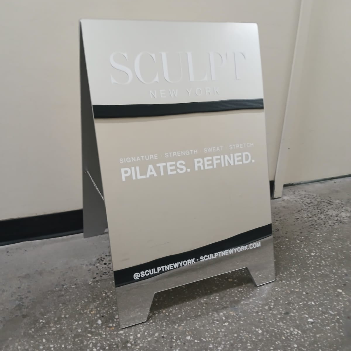 Mirrored Acrylic A-Frame Sandwich Board Sign