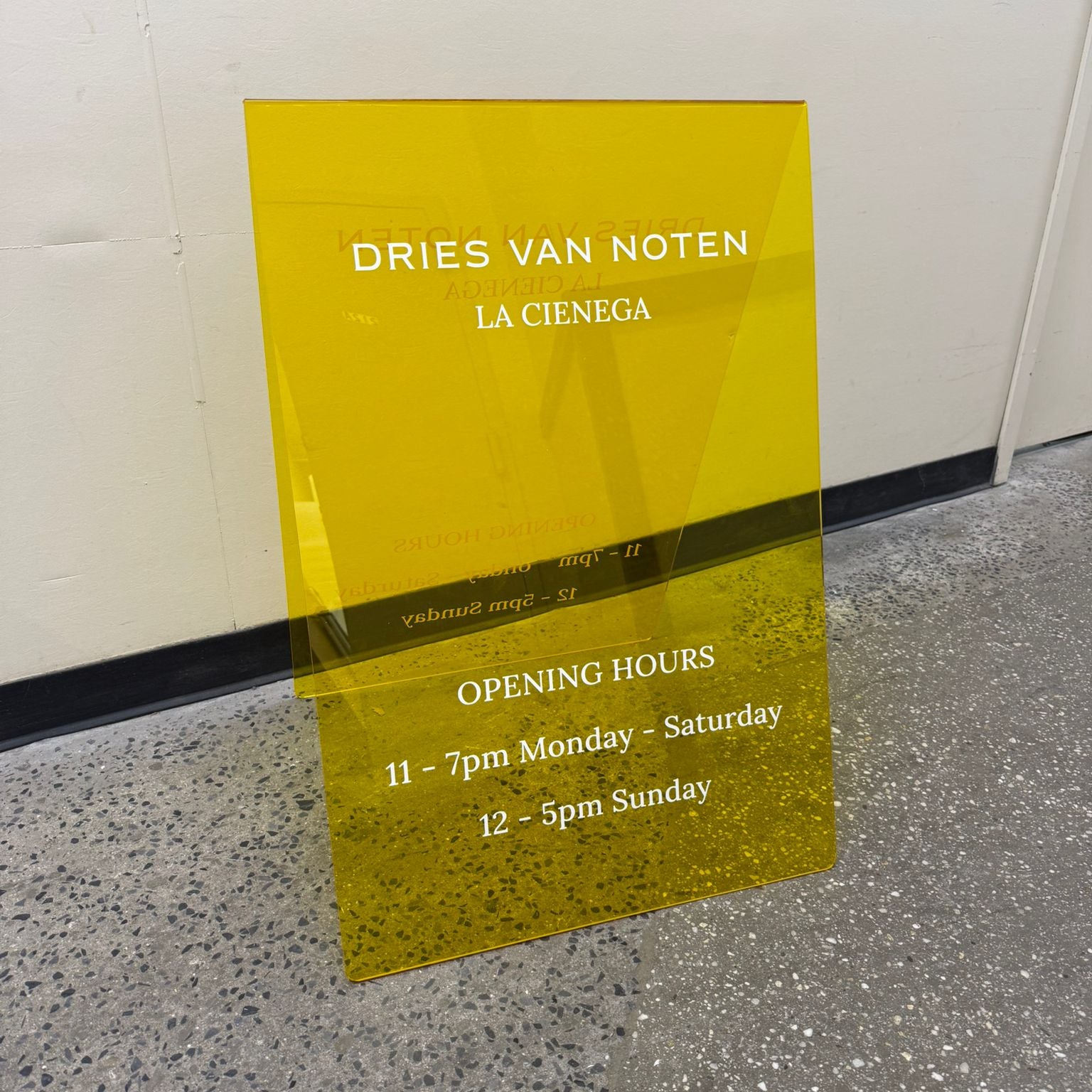 Transparent Acrylic A-Frame Sidewalk Sign