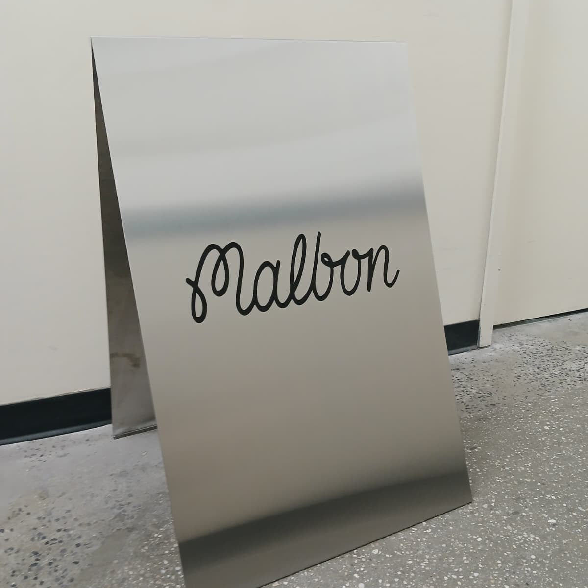 Brushed Stainless Steel A-Frame Sidewalk Sign