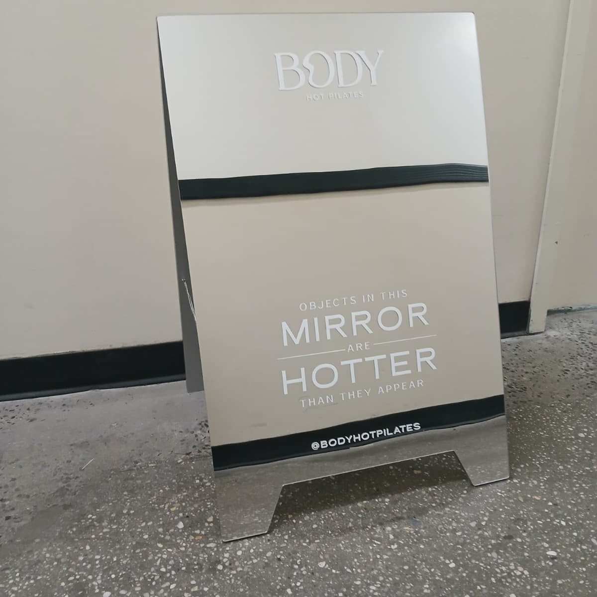 Mirrored Acrylic A-Frame Sandwich Board Sign