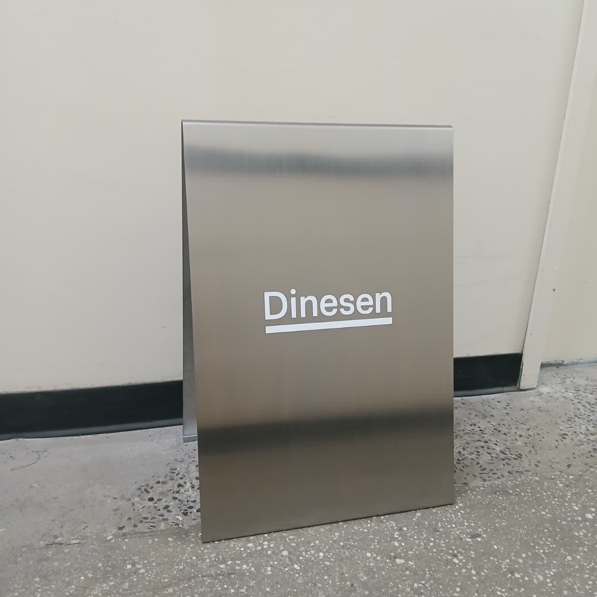 Brushed Stainless Steel A-Frame Sidewalk Sign