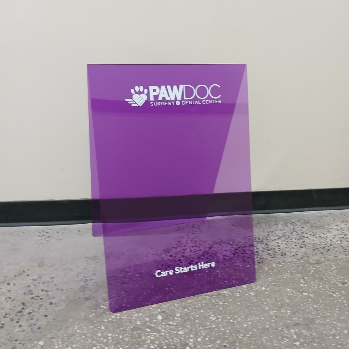 Transparent Acrylic A-Frame Sidewalk Sign