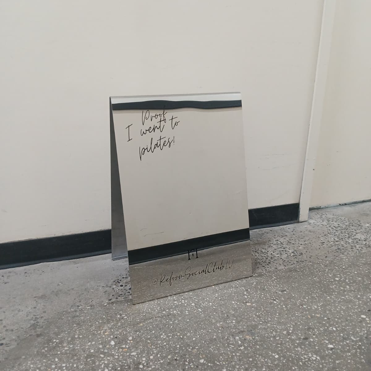 Mirrored Stainless Steel A-Frame Sidewalk Sign