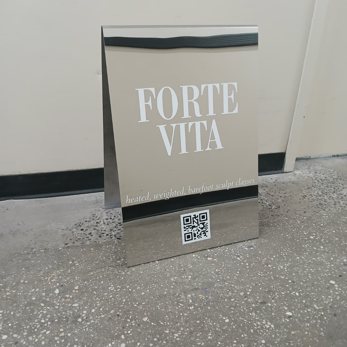 Mirrored Stainless Steel A-Frame Sidewalk Sign