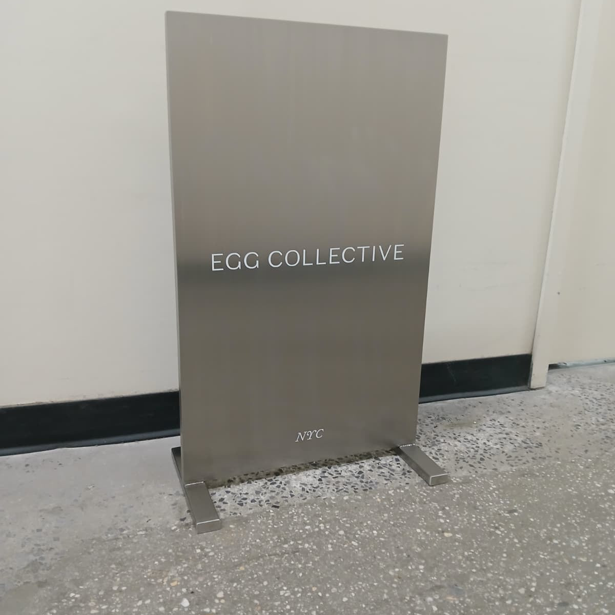 Brushed Stainless Steel Upright Sign